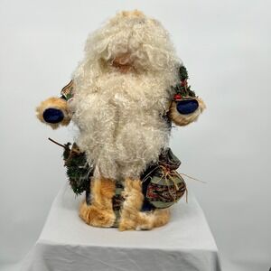 1992 Rustic Santa Claus 18" Standing Dusty‎ Rose Collection House of Hatten Face